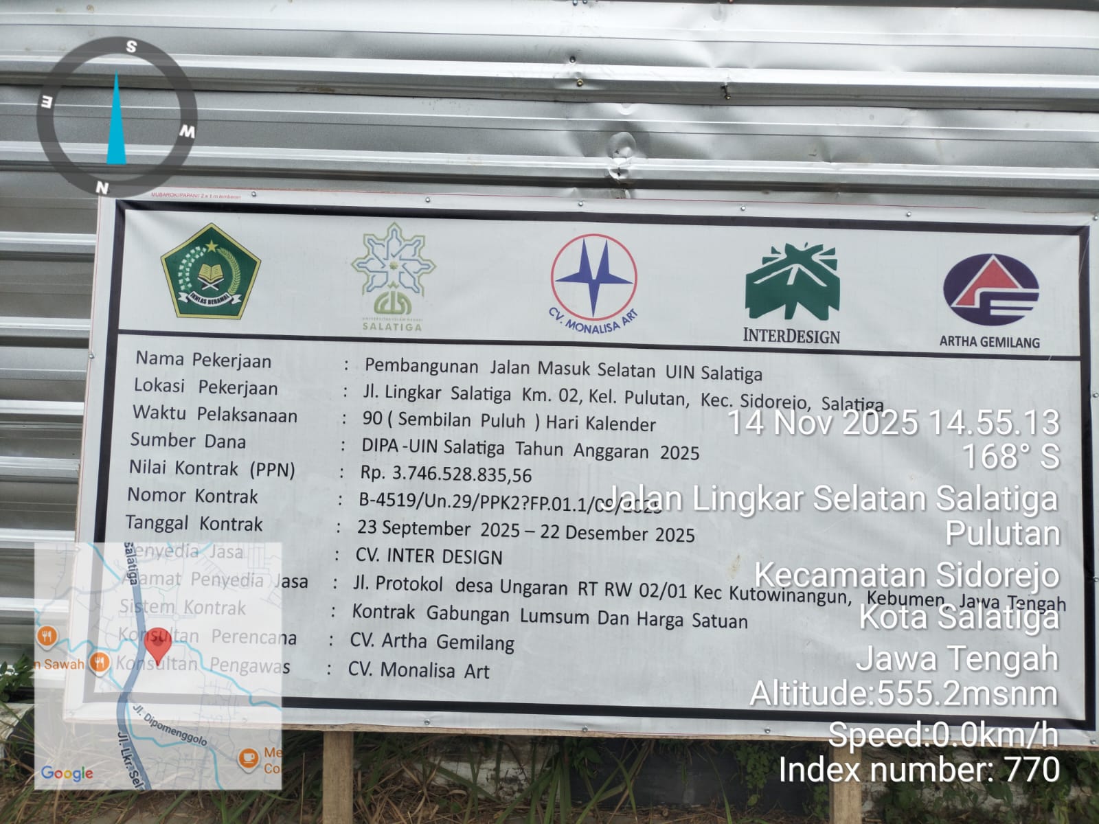 Proyek Jalan Masuk UIN Salatiga Diduga Bermasalah : Mengapa Papan Anggaran Hilang dan Solar Subsidi Dipakai?